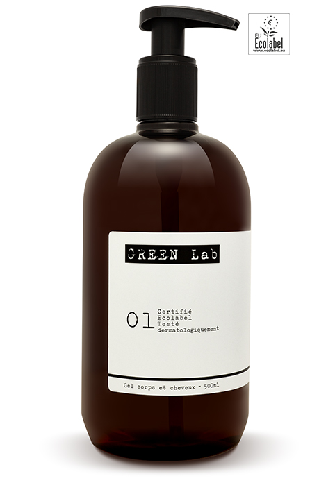 Green Lab - Dispenser gel corps et cheveux 500ml